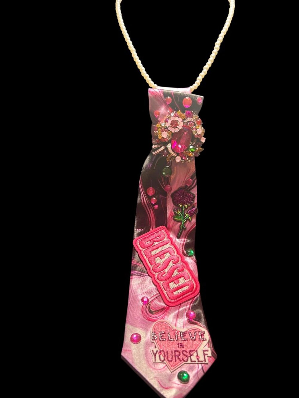 Blessed Tie Statement Necklace